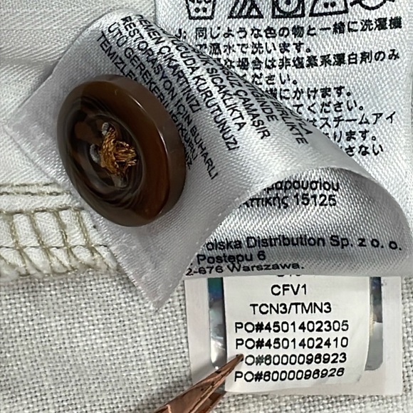 The North Face Maywood Flat Front Linen Blend Tan White Ikat Print Shorts 6 - Picture 14 of 16